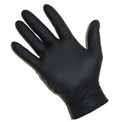 Black Color Latex Free Powder Free Disposable Gloves Soft Touch Feeling