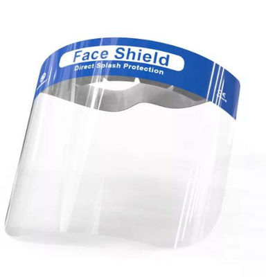 PET Transparent Splash Face Shield Comfortable Wearing Environmental Friendly