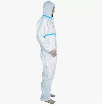 Hooded Disposable Protective Suit , Waterproof Disposable Full Body Suit