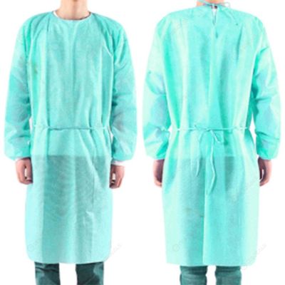 Green Color Disposable Isolation Gown , Hospital Disposable Protective Gowns