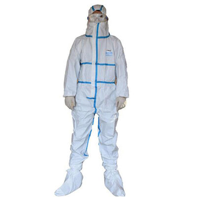 Cleanroom Disposable Full Body Suit , Breathable Disposable Coveralls