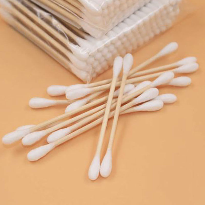 Makeup Cleaning Wooden Cotton Swabs Suitable For Sensitive Skin Use