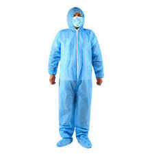 Blue Disposable Isolation Gown , Non Woven Disposable Medical Gown