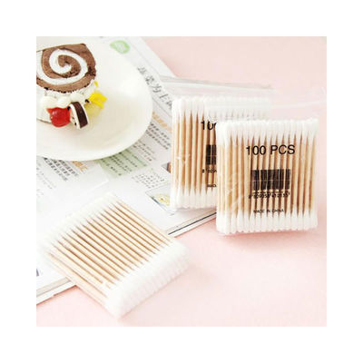 Daily Use Wooden Cotton Buds Multi Process Disinfection And Sterilization