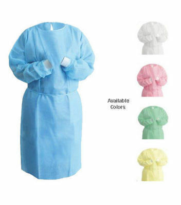Infection Control Level 2 Fluid Resistant Isolation Ppe Gown With Elastic Cuff