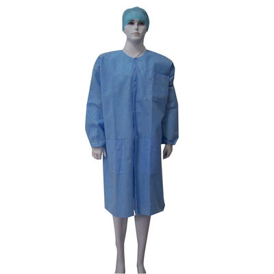 Protective Polyester Long Sleeve Disposable Non Woven Isolation Gown Ppe