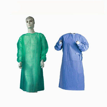 Ppe Non Woven Disposable Long Sleeve Microfiber Isolation Gown Universal