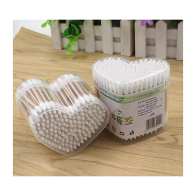 Wooden Handle Cotton Swab Medical Use Treated With High Temperature