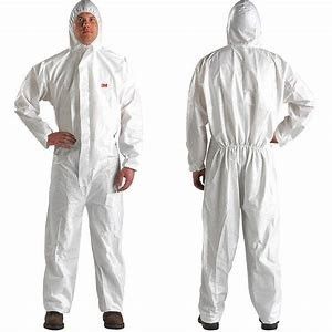 White Medical Ppe Full Body Plastic Isolation Suit