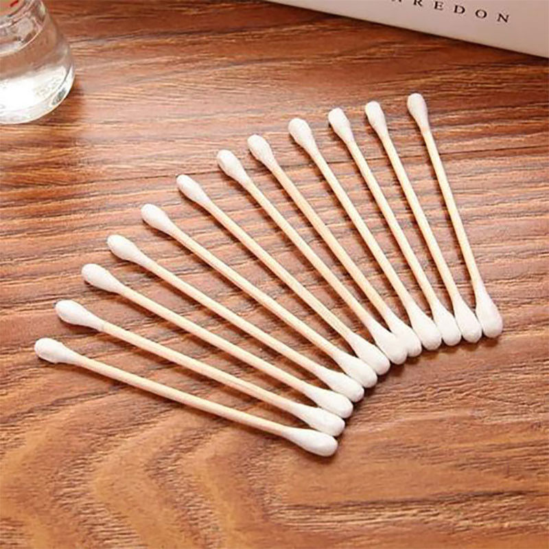 Disposable Sterile Wood Stick Cotton Swabs Applied For Cleaning Machine