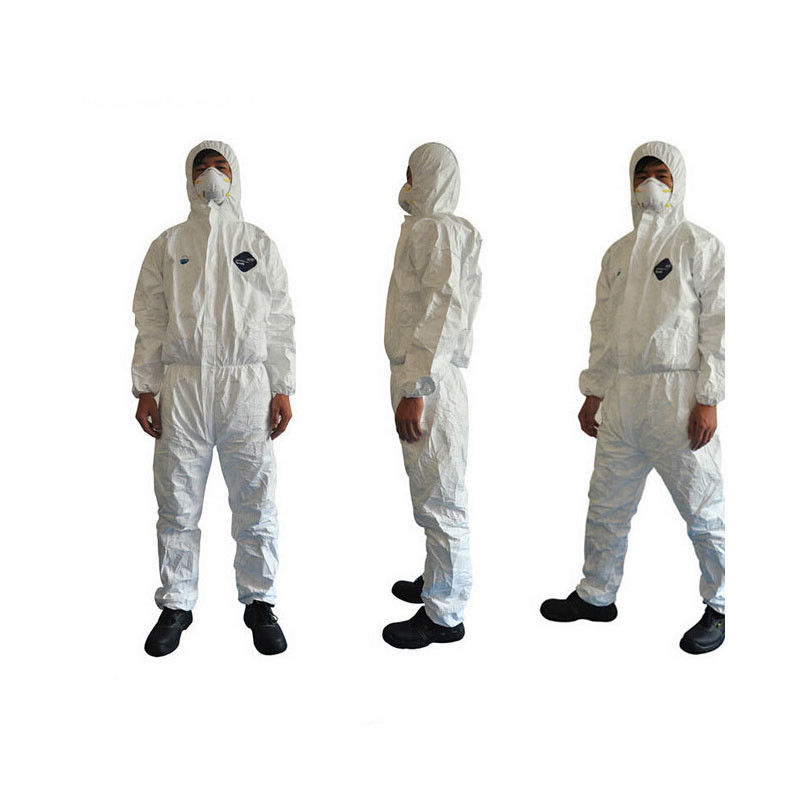 Plastic Breathable Full Bodysuit Hazmat Class B Chemical Suit