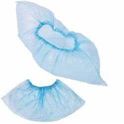 Anti Static Blue Disposable Plastic Shoe Covers Biodegradable