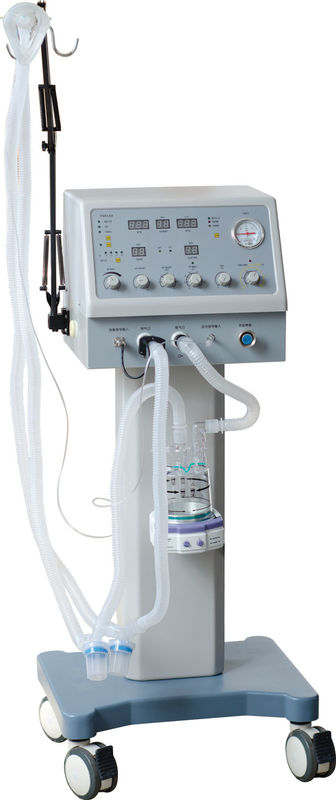 4 Wheels Breathing Ventilator Machine , Medical Breathing Machine 12.1&quot; TFT LCD Screen
