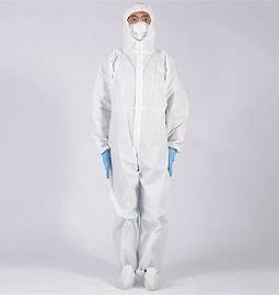 Biological Hazmat Plastic Protective Suit For Medical Isolation
