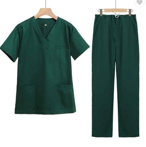 S-2XL Cotton Nurses Scrub BSCI Brush Hand Clothes 180 GSM