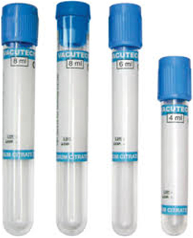 Sodium Citrate Plasma Preparation Light Blue Top Edta Blood Test Tube
